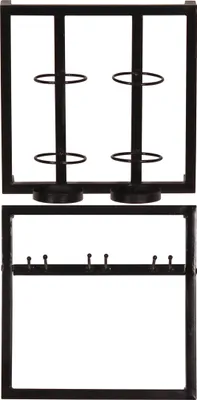 Produktbild von TPFLiving Weinregal-Set, 2-teilig Metall antikschwarz