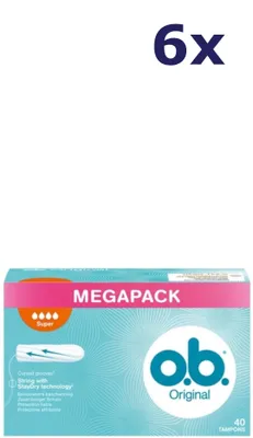 Produktbild von 6x O.B. Tampons - Megapack Super Plus 40 stuks