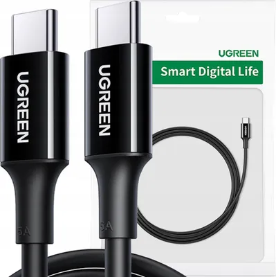 Image de Câble Ugreen Us300 Usb-C / Usb-C 480Mb/S 5A 2M - Czarny