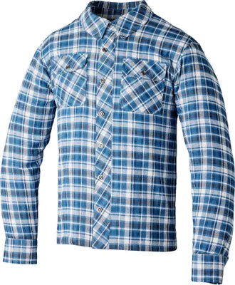 Produktbild von RST Lumberjack Motorrad Hemd, blau/weiß, S