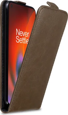 Produktbild von Cadorabo Hülle für OnePlus Nord 2 5G Schutz Hülle in Braun Flip Etui Handyhülle Case Cover