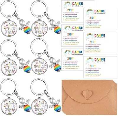 Image de Spielzeuganhänger für Kindergartenleiterinnen, Abschiedsgeschenke, Dankesgaben für Lehrkräfte, Spielzeuganhänger mit Perlen für Kindergartenleiterinnen mit Wunschzetteln für Gastväter, Kindergärten, Kindergartenschulen, Abschied für Kindergartenleiterin