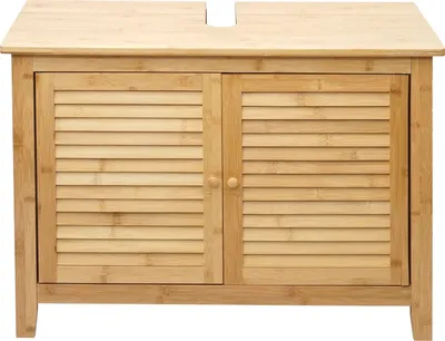 Obrázek produktu pro Vanity unit HWC-B18, Koupelna Koupelnová skříňka, Bambus  60x80x40cm
