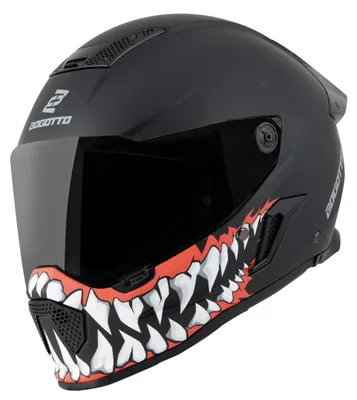 Imagen del producto de Casco Bogotto Rapto Jaws, color negro/rojo mate, talla M (57/58)