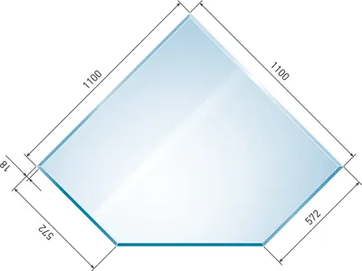 Produktbild von Raik Kamin Glasplatte Diamant inkl. Facette