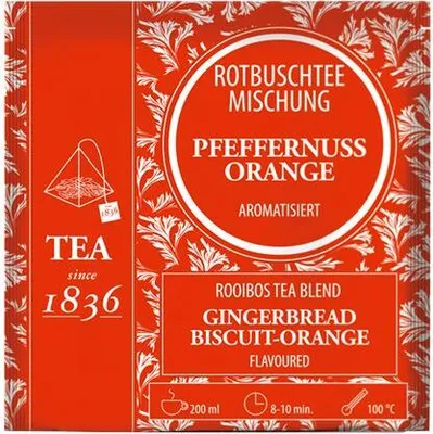 Produktbild von Rotbuschteemischung Pfeffernuss-Orange aromatisiert 50 Pyramidenbeutel im Sachet à 3,5 g