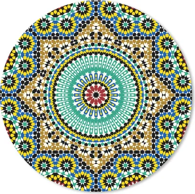 Produktbild von MuchoWow® Mauspad Mousepad Mosaik - Muster - Mandala 20x20 cm - Mousepads - Maus Mat - Pad - Mausunterlage - Schreibtischmatte