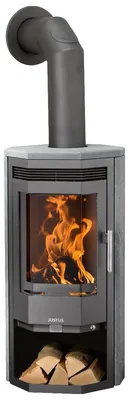 Produktbild von Justus | Kaminofen | Usedom 5 D | 5,5 kW | Stahl Gussgrau, Speckstein