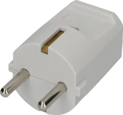 Produktbild von Schutzkontakt-Stecker ohne Knickschutz grau