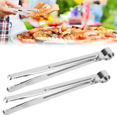 Produktbild von Grillzange aus Edelstahl - umkehrbare Zange zum Kochen - 25 cm - hitzebeständige Grillzange für Kochen, Grillen, Buffet und Barbecue