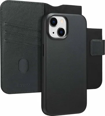Obrázek produktu pro Accezz 2 v 1 kožené pouzdro s klopou a MagSafe pro iPhone 15 – Onyx Black