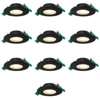 Image de HOFTRONIC - Spot LED encastrable 6W 570lm IP44 Noir dimmable CCT 2700K/4000K/6000K