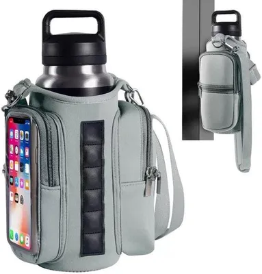 Immagine prodotto di Borsa sportiva con portabottiglia - Spallacci regolabili - Chiusura magnetica dello scomparto principale - Ideale per il fitness, l'allenamento, i viaggi e l'uso quotidiano