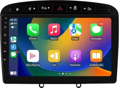 Immagine prodotto di Autoradio con Bluetooth e CarPlay per Peugeot 308/308SW/408 (2012-2020) - Compatibile con Apple e Android - Impianto stereo con sistema di navigazione - 2 GB di RAM, 64 GB di memoria