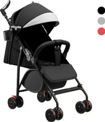 Image de Poussette Buggy Pliable Poussette Pliable Ceinture de sécurité 5 points Noir