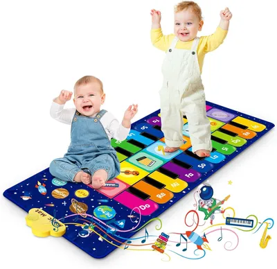 Produktbild von Musikmatte, Klaviermatte, Tanzmatte, mit 8 Instrumenten & 20 Tasten, Geschenke