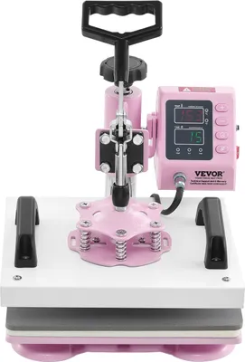 Produktbild von VEVOR Wärmepresse, 12 x 10 Zoll Wärmepresse, 360° schwenkbare T-Shirt-Pressmaschine, schnelles und gleichmäßiges Aufheizen, digitale präzise Steuerung, Wärmeübertragungsmaschine für T-Shirts/Kissen/Taschen, Rosa
