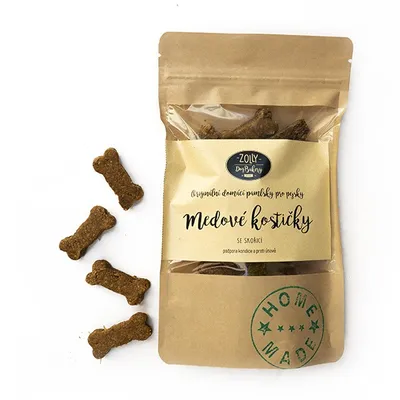 Obrázek produktu pro Medové kostičky - pečené sušenky pro psy