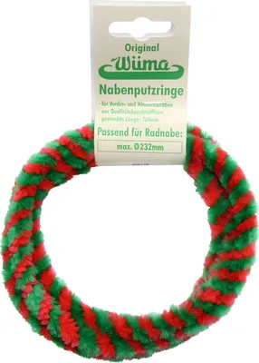 Produktbild von Paar Nabenputzringe - rot / grün - für Motorrad - Radnabe Ø232mm, 760mm lang