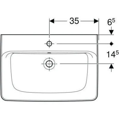 Produktbild von Geberit 501644001 Renova Plan Waschtisch, 70x48cm