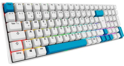 Produktbild von Sharkoon SGK50 S2, Tenkeyless (80 - 87 %), Verkabelt & Kabellos, RF Wireless, Mechanischer Switch, QWERTZ, LED