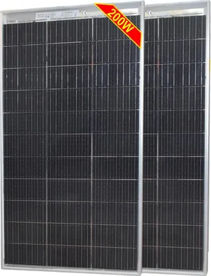 Zdjęcie produktu dla Moduł słoneczny, wodoodporny, o wysokiej wydajności, 2 sztuki paneli o mocy 100 W