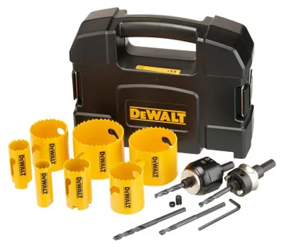 Obrázok produktu pre DeWALT DT90353-QZ, Set, Vŕtačka, Kov, Plast, Drevo, Oceľ, 22,29,35,44,51,64,68 mm, 11 kusov