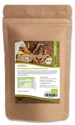 Produktbild von Mynatura  Cordyceps Pilzpulver – ab 200g - 1 Beutel