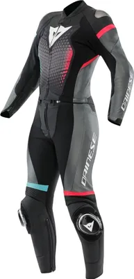 Produktbild von Dainese Fulminea Damen 2-Teiler Motorrad Lederkombi, schwarz/hellblau/pink, 42