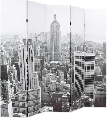 Obrázek produktu pro vidaXL Rozdělovač místností skládací 200 x 170 cm New York by day černobílý