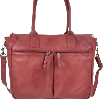 Immagine prodotto di Shopper in pelle a tracolla 45x32cm "Binni" rosso Bear Design CP1657-red