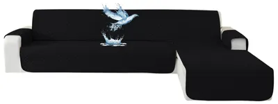 Productafbeelding van Waterdichte Sofa Cover voor Hoekbank, Zwart