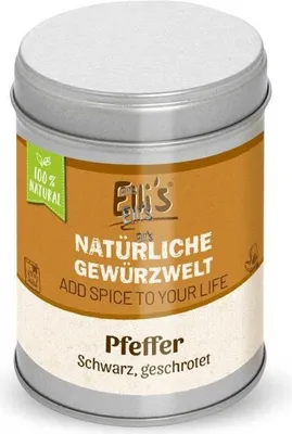 Produktbild von Pfeffer schwarz geschrotet fein/grob - Ellis Gewürz