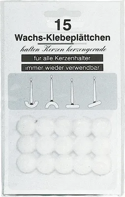 Immagine prodotto di 15 dischi di cera adesivi Ø 15 mm bianco