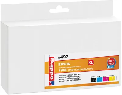 Immagine prodotto di cartuccia d'inchiostro Epson 79XL EDD-497 circa 2.600 pagine nero circa 3 x 2.000 pagine colorate nero multicolore 4 pz./confezione.
