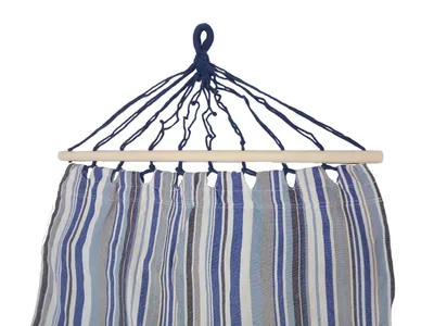 Produktbild von BURI Hängematte 200x90cm Hängeliege Stabhängematte Sonnenliege Gartenhängematte, Farbe:schmal gestreift
