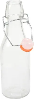 Produktbild von Bügelflasche 250ml H20cm Ø6cm Glas Flasche Dekoflasche Bügelverschluß Glasflasche