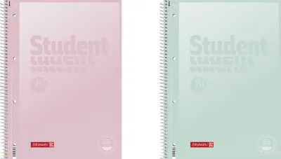 Produktbild von Brunnen 10-67 328 96, Abbildung, Mintfarbe, Pink, A4, 80 Blätter, 90 g/m², Kariertes Papier