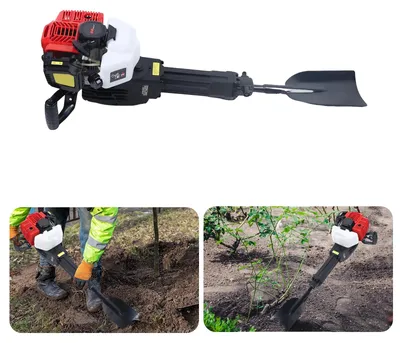 Produktbild von Gartenbaumgräber, 2-Takt 52cc, 1900W Leistung, Höchstgeschwindigkeit 6500 U/min, Maximales Drehmoment 3,5 n.m, Schlagkraft 20-55J