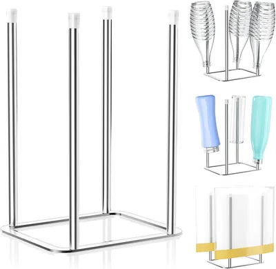 Produktbild von Flaschenständer, Flaschenhalter für Babyflaschen, Klein, Silber, für Küche