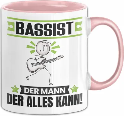 Produktbild von Bassist Tasse Geschenk für Bassist Der Mann Der Alles Kann Geschenkidee zum Geburtstag (Rosa)