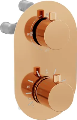Immagine prodotto di Mexen Kai miscelatore termostatico da bagno-doccia a 3 uscite, oro rosa - 77602-60
