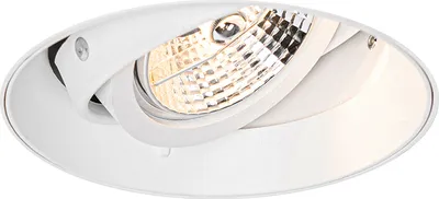 Produktbild von QAZQA - Modern Moderner Einbaustrahler weiß GU10 AR70 rund randlos - Oneon I Wohnzimmer I Schlafzimmer - Aluminium Rund - LED geeignet GU10
