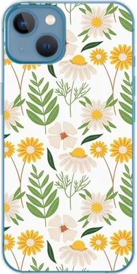 Produktbild von König Design Hülle kompatibel mit Apple iPhone 14 Kunststoff Soft Handyhülle - Handy Case Blumenmuster 2
