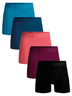 Produktbild von Muchachomalo Herren Boxershorts – 5er Pack – Baumwolle Stretch – Bequeme Unterwäsche – Größe M - LCSOLID1010-138