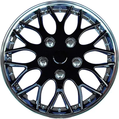 Image de AUTO-STYLE Enjoliveurs de roues Set d'enjoliveurs de roues Missouri 16 pouces chrome/noir
