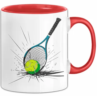 Produktbild von Tennis Spieler Tasse Geschenkidee für Tennisliebhaber (Rot)