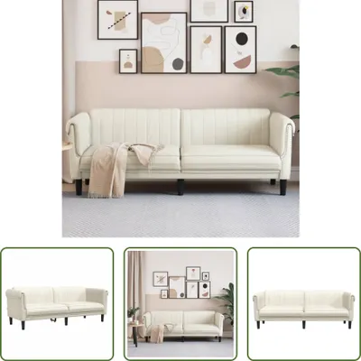 Produktbild von The Living Store Sofa 3-Sitzer Creme Samt
