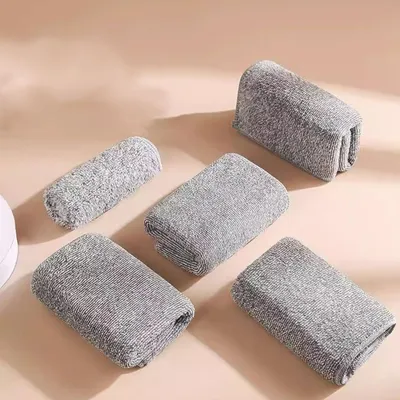 Zdjęcie produktu dla 10 wielokrotnego użytku ściereczek z mikrofibry do usuwania tłuszczu, idealnych do czyszczenia łazienki i różnych zadań porządkowych