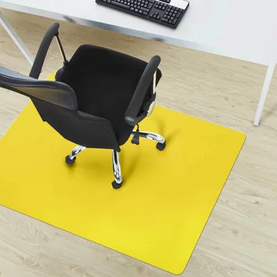Immagine prodotto di Tappetino di protezione per pavimenti duri colorato per sedie da ufficio giallo 90x120 cm